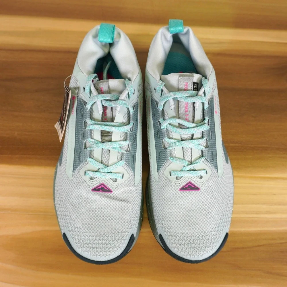NEW Nike Pegasus Trail 5 GORE-TEX Mens 8.5 Grey Teal‎ Waterproof Running FQ0908